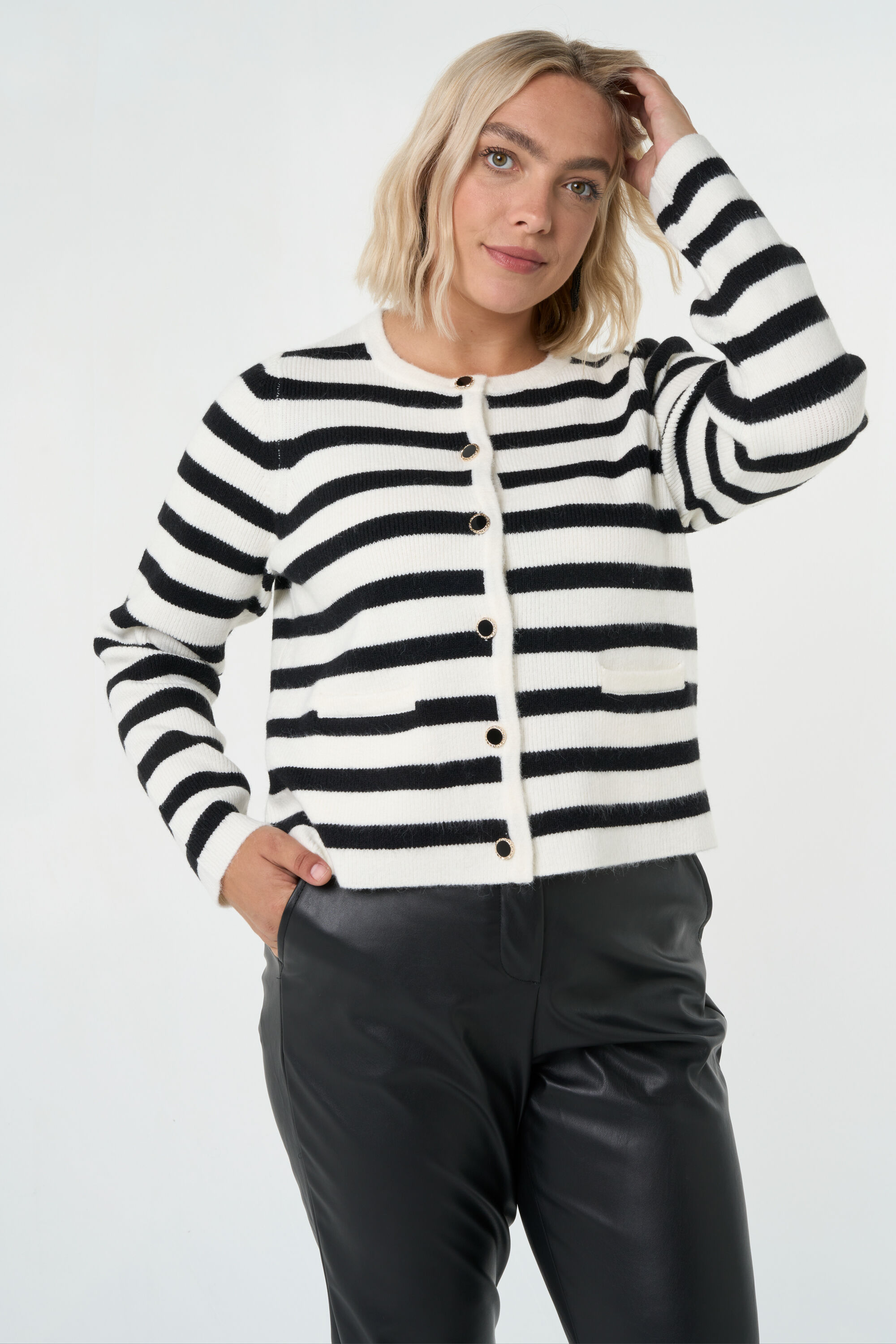 Gestreifter Cardigan image number 6