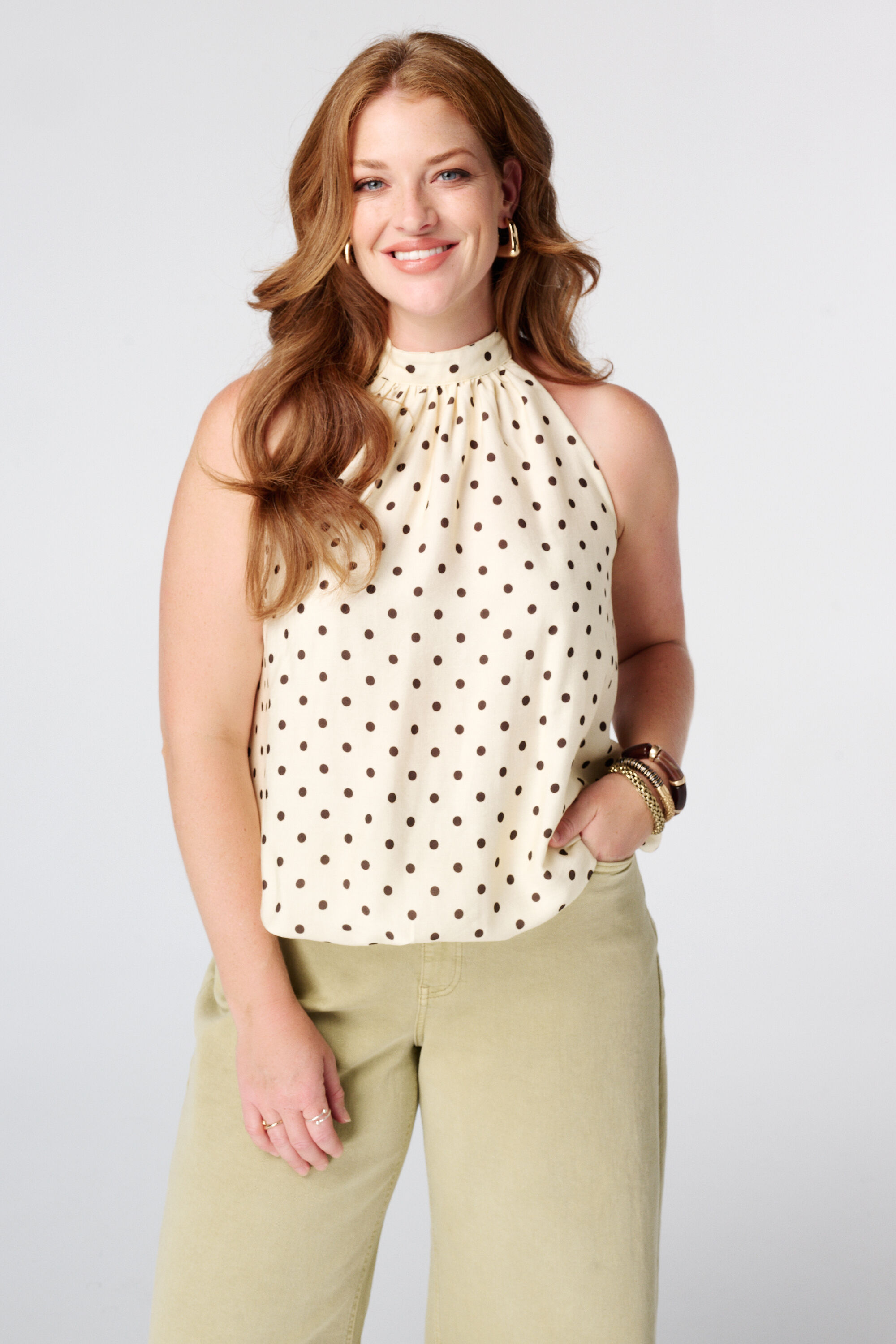 &Auml;rmellose Bluse mit Stehkragen image number 0