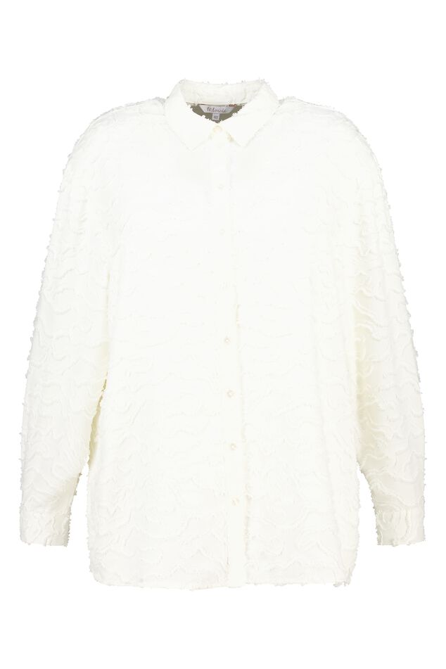 Strukturgewebte Oversize-Bluse image number 1