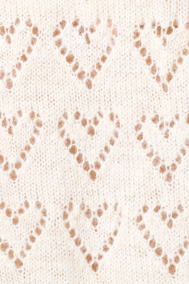 Ajour-Pullover mit Herzmuster image number 6