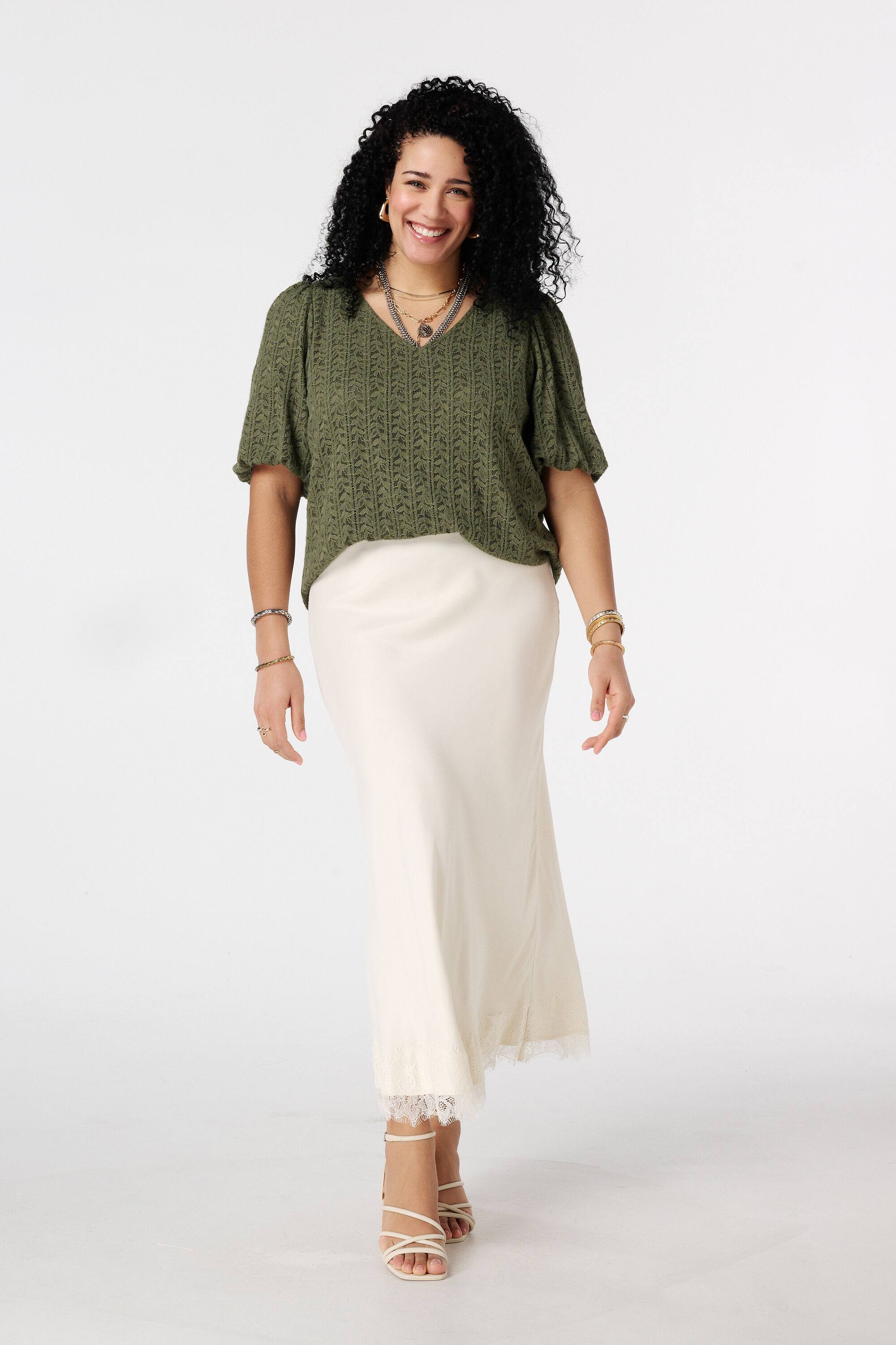 Spitzentop mit Puff&auml;rmeln image number 5