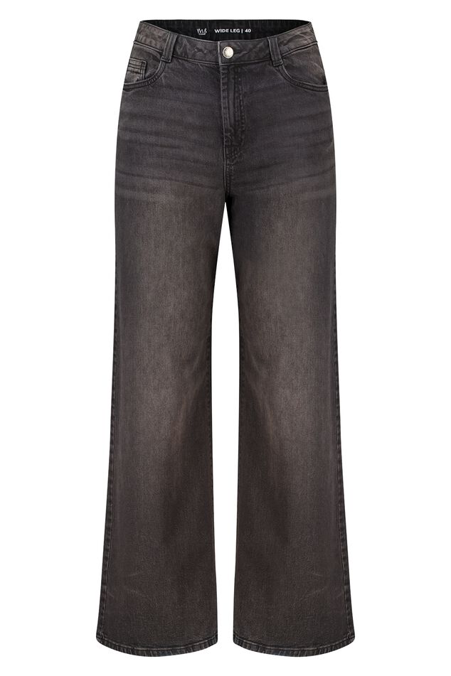 Jeans mit weitem Bein und hoher Taille image number 1