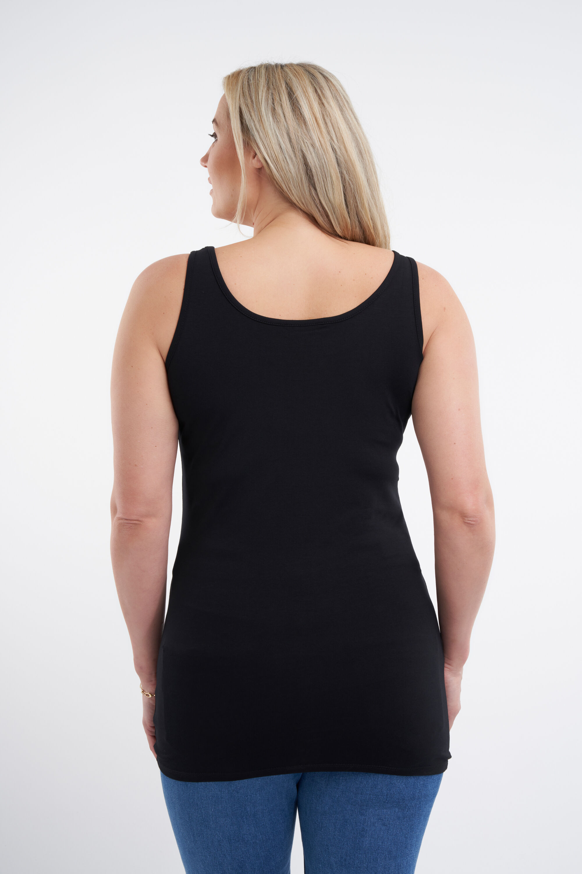 Langes Baumwoll-Singlet - Zweierpack image number 3