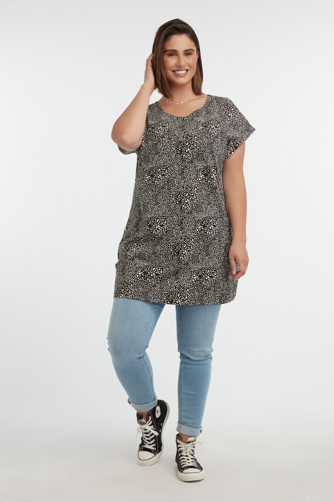 Langes T-Shirt mit Print image number 3