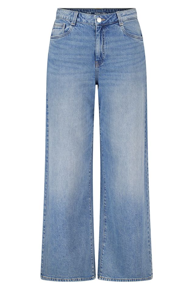 Jeans mit weitem Bein und hoher Taille image number 1