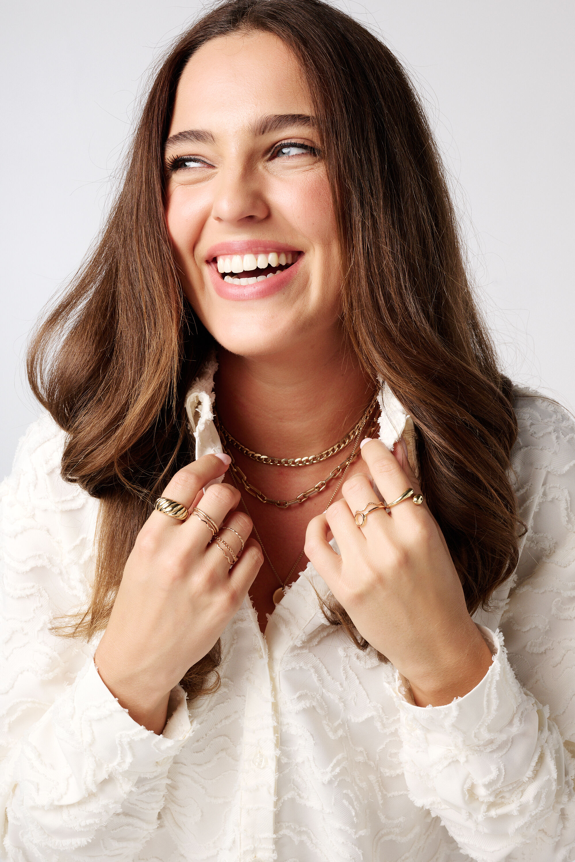 Strukturgewebte Oversize-Bluse image number 4