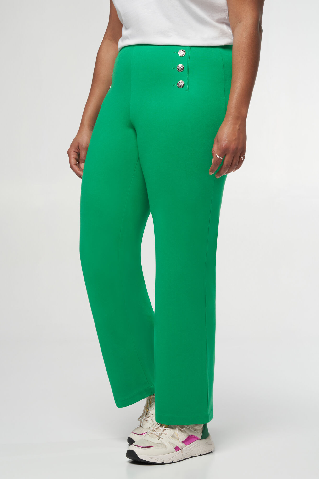 Weite Hose mit silbernen Details  image number 5