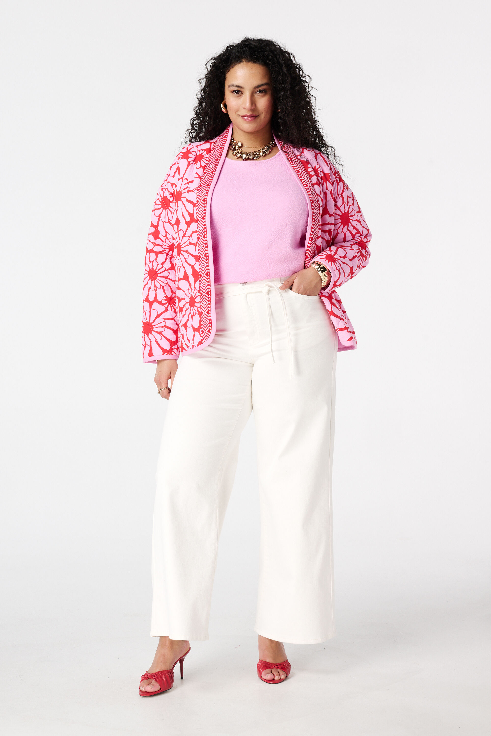 Wide Leg Jeans mit Bindekordel