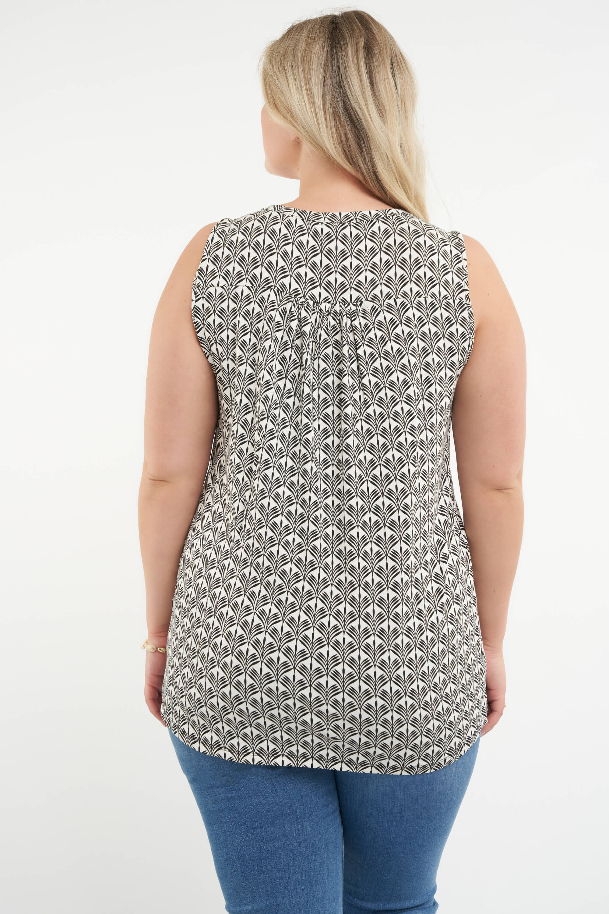 &Auml;rmelloses Top mit Print image number 3