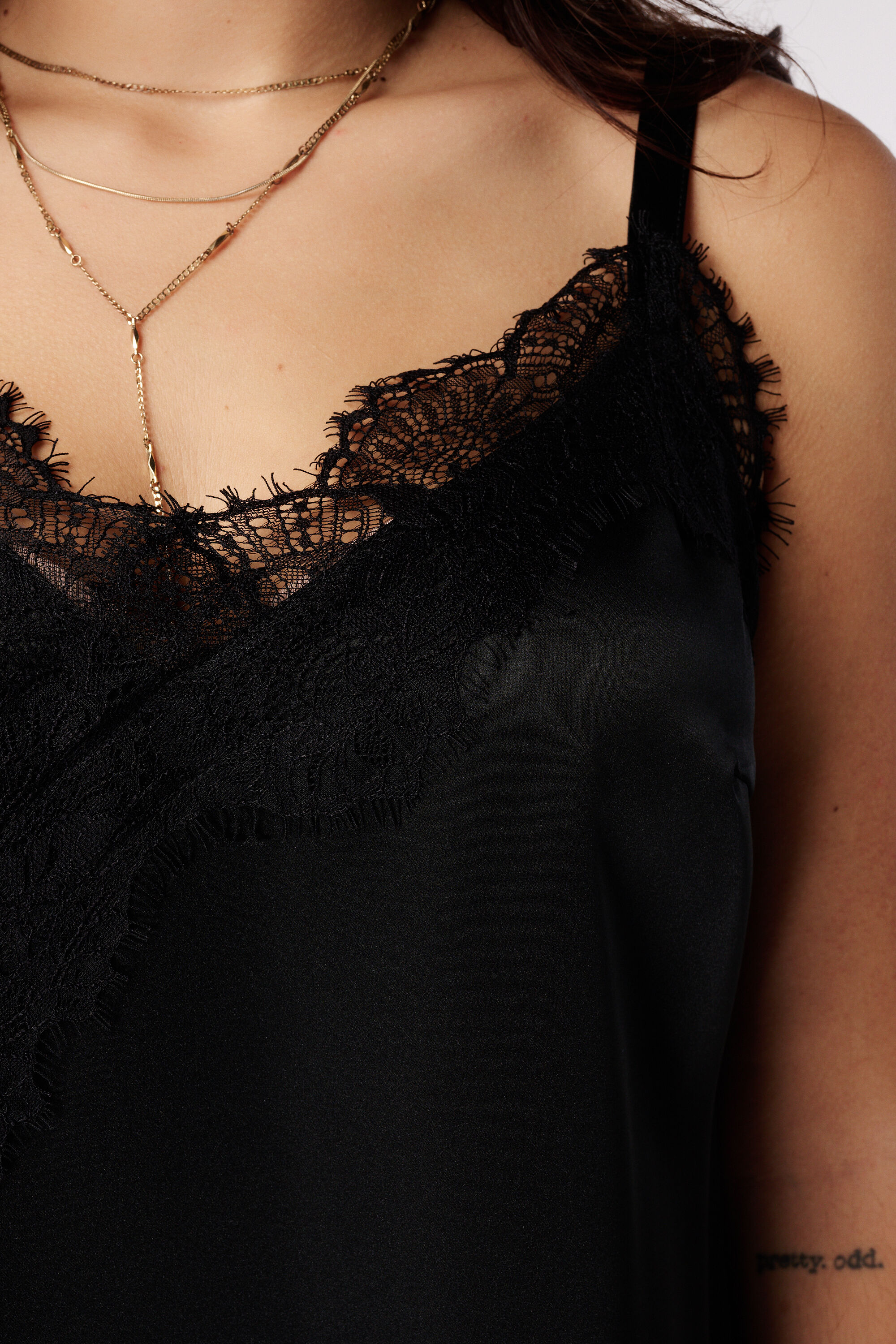 Asymmetrisches Shirt mit Spitze image number 4