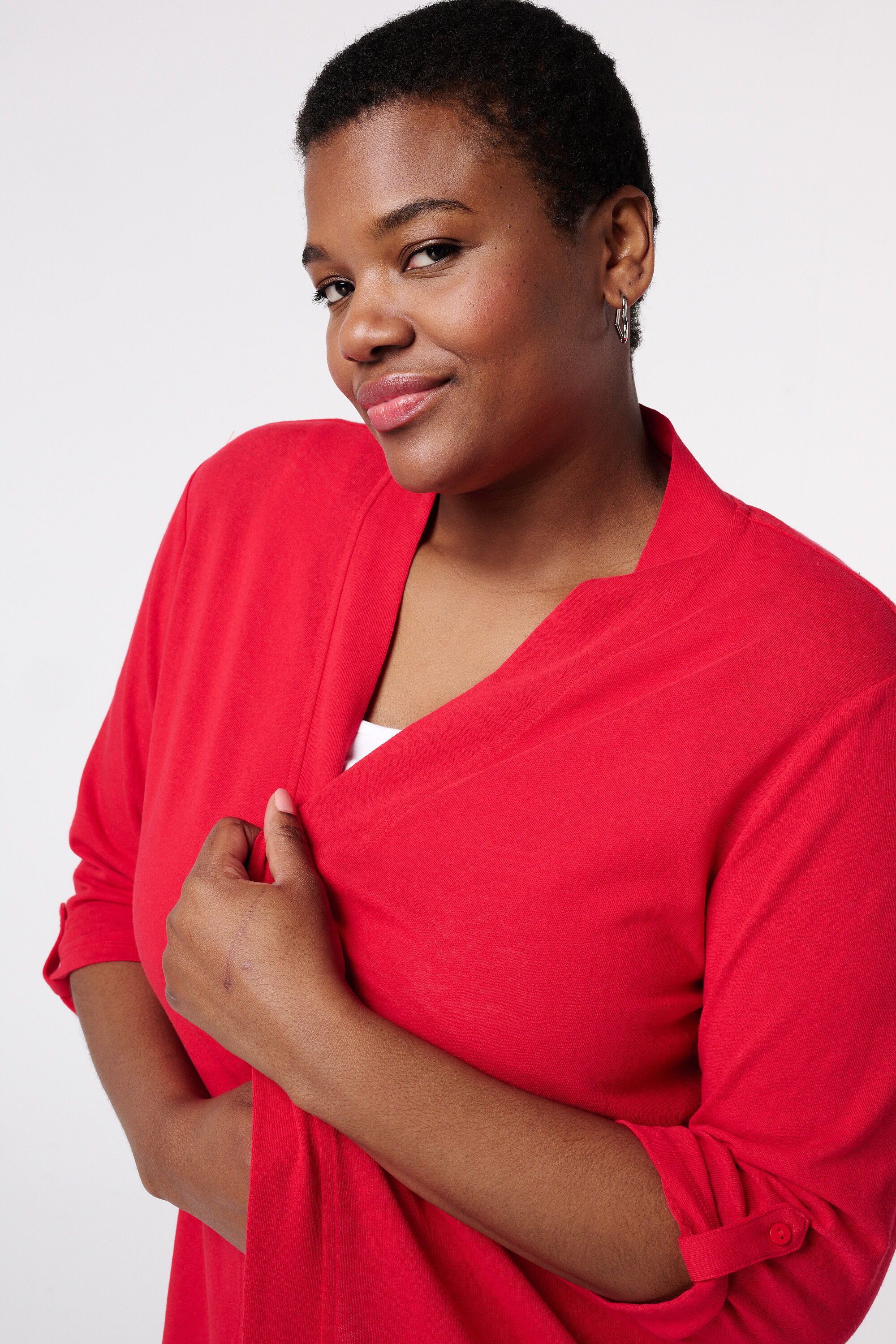 Cardigan mit Dreiviertel&auml;rmeln image number 4