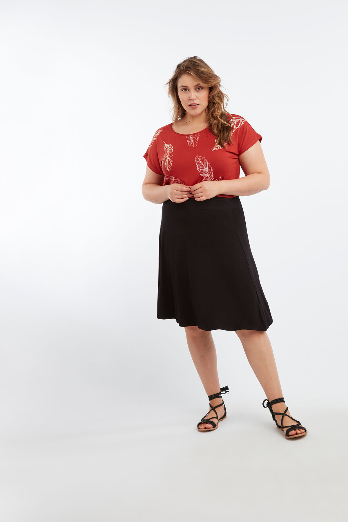 T-Shirt mit Feder-Motiv image number 3