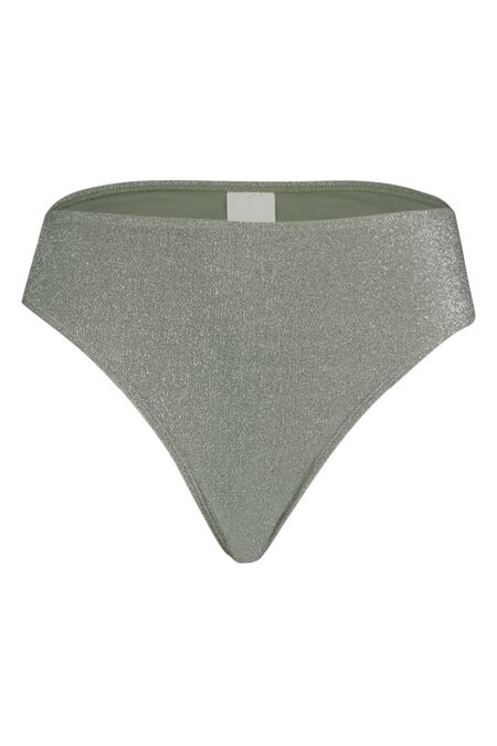 Hoch geschnittenes Bikini-Unterteil mit Glitzer