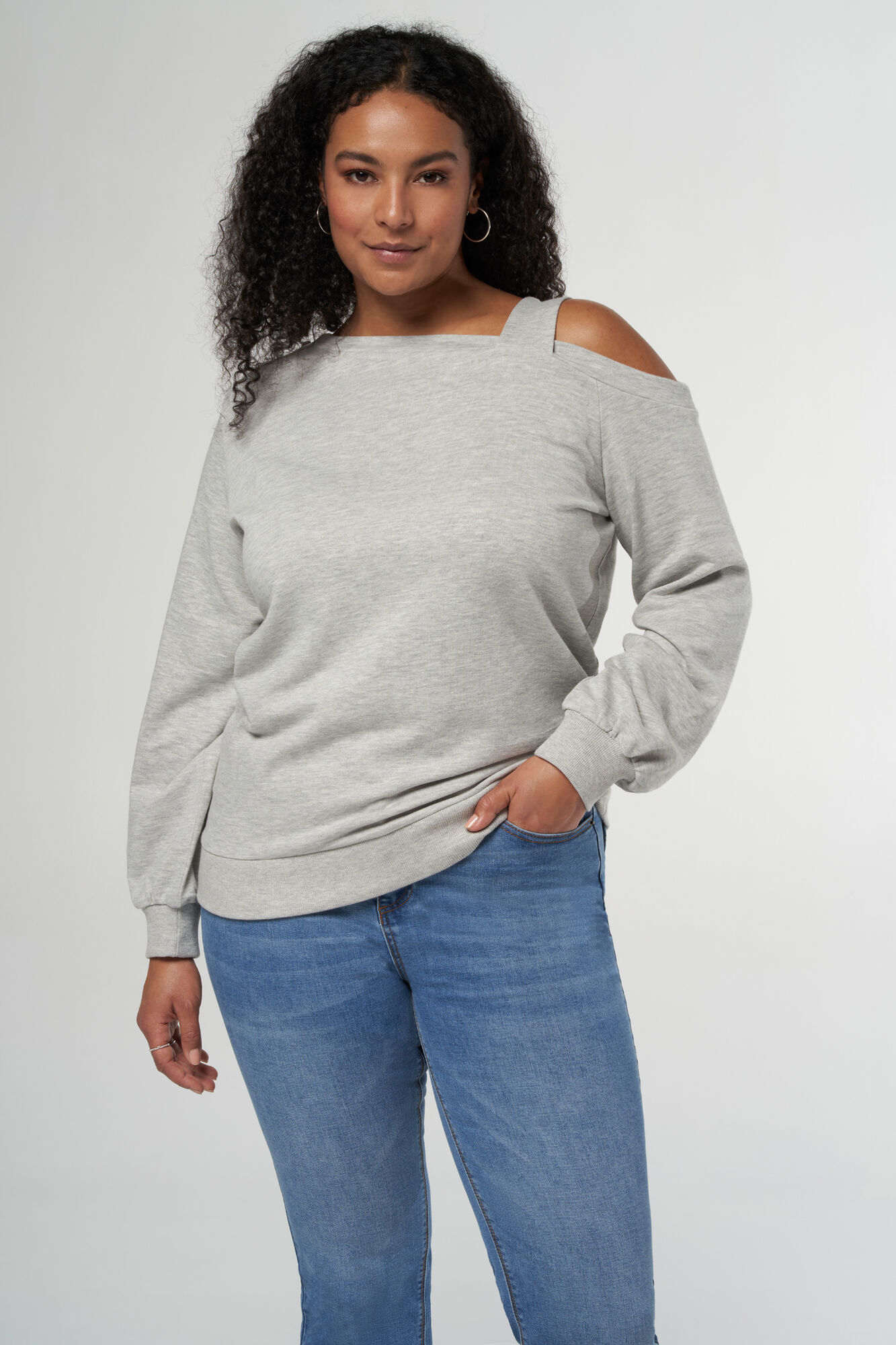 Schulterfreier Pullover  image number 6