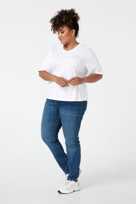 Skinny-Leg-Jeans mit hoher Taille CHERRY Skinny-Leg-Jeans mit hoher Taille CHERRY