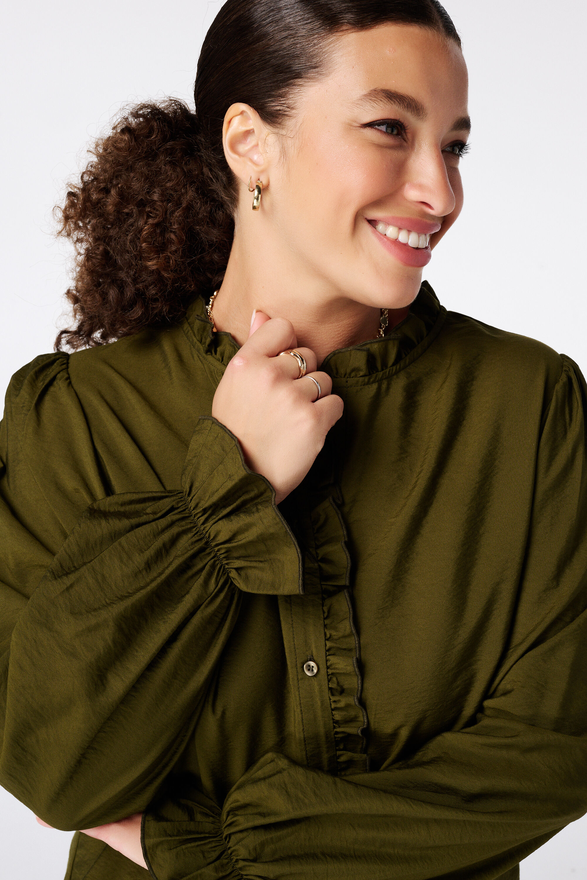 Bluse mit Volants image number 4