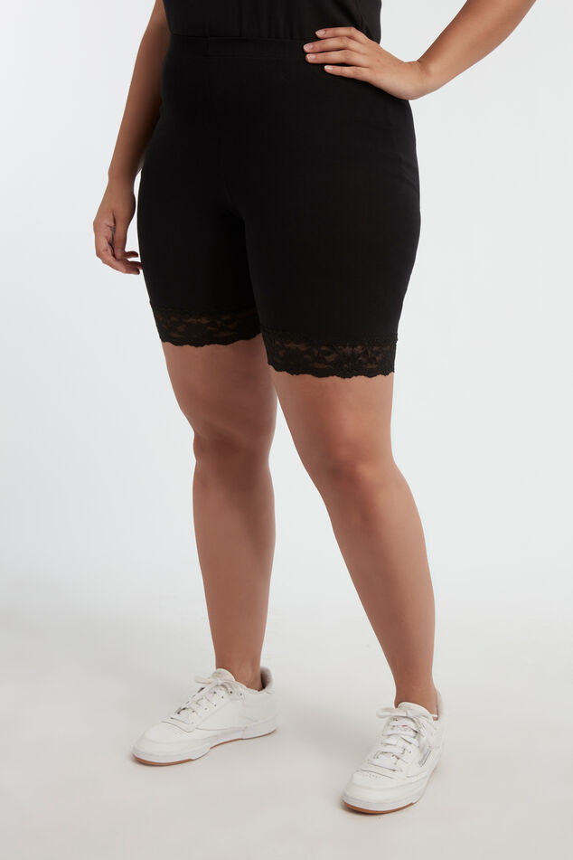 Kurze Leggings mit Spitze image number 3
