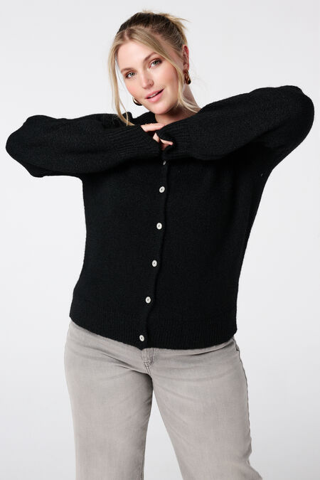 Feinstrick-Cardigan mit Knopfverschluss Feinstrick-Cardigan mit Knopfverschluss