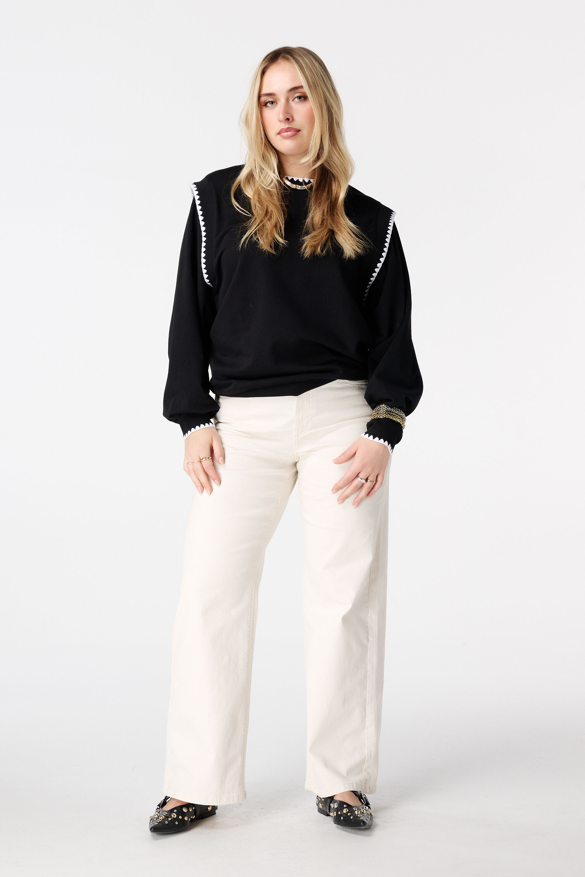 Pullover mit kontrastierenden B&uuml;ndchen image number 5