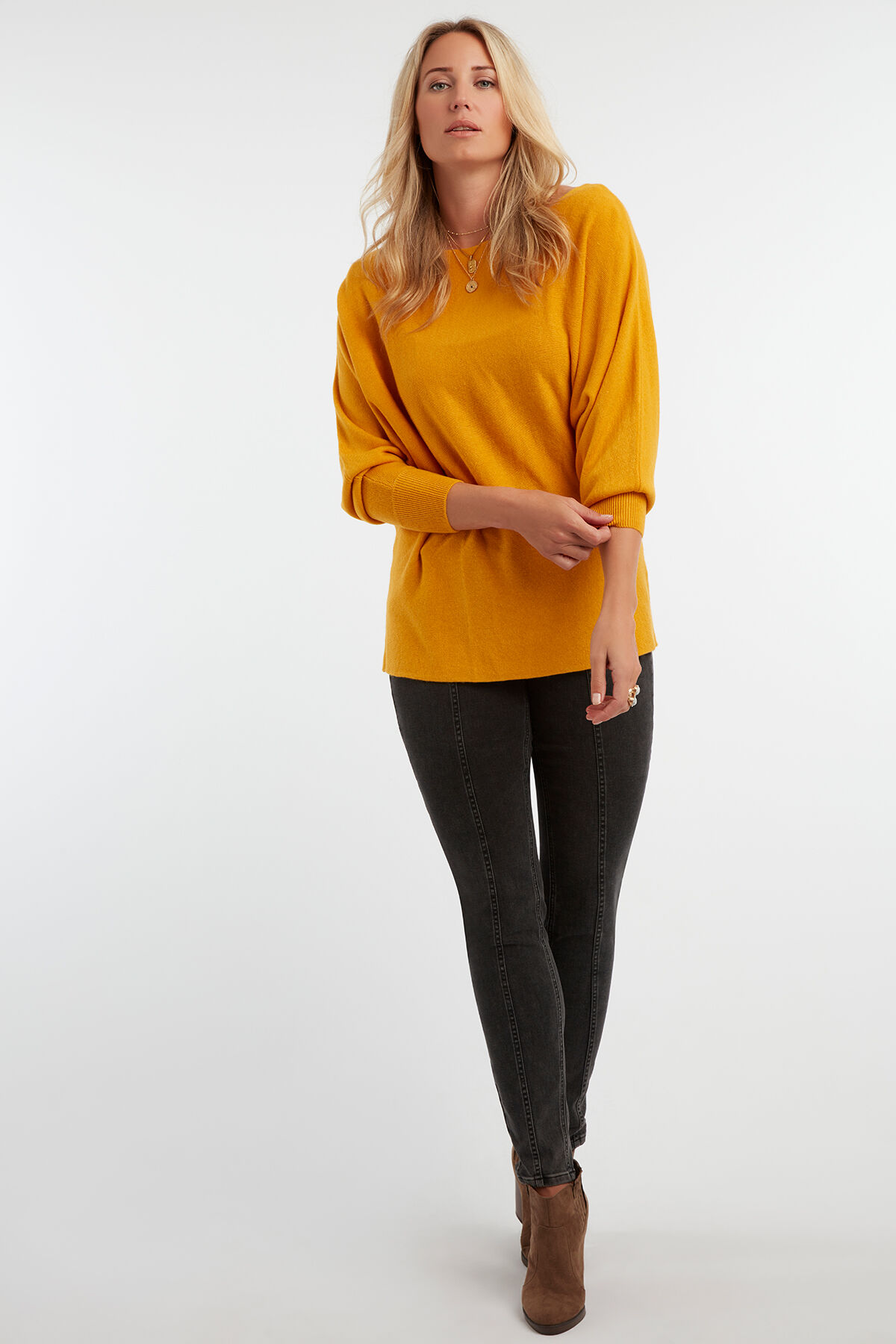 Pullover mit Fledermaus&auml;rmeln image number 3