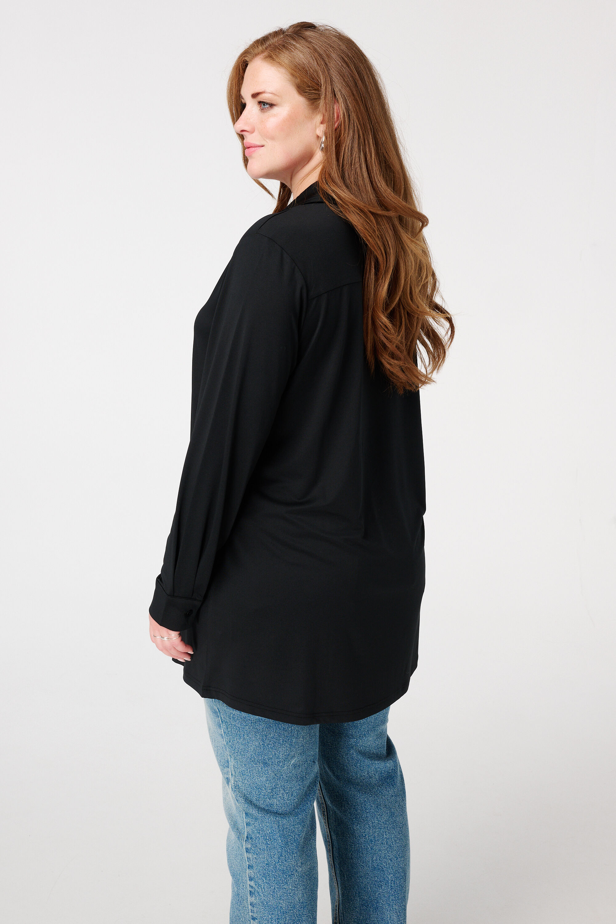 Lange Bluse mit Print image number 3