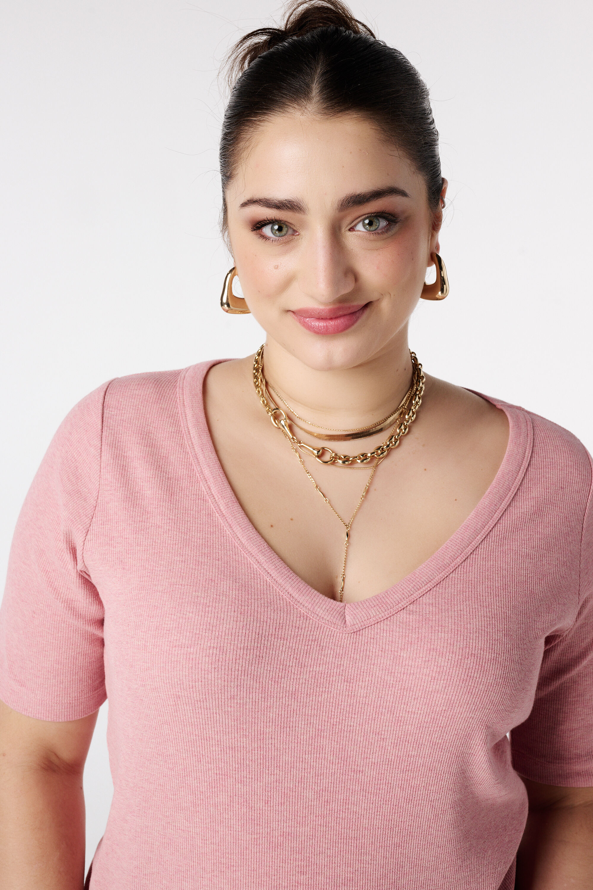 Ripp-Top mit V-Ausschnitt image number 4