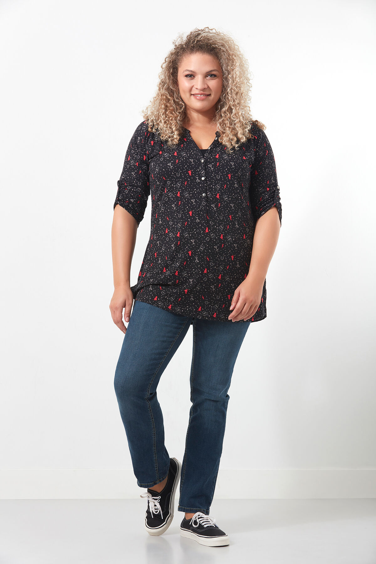 Bluse mit Print image number 3