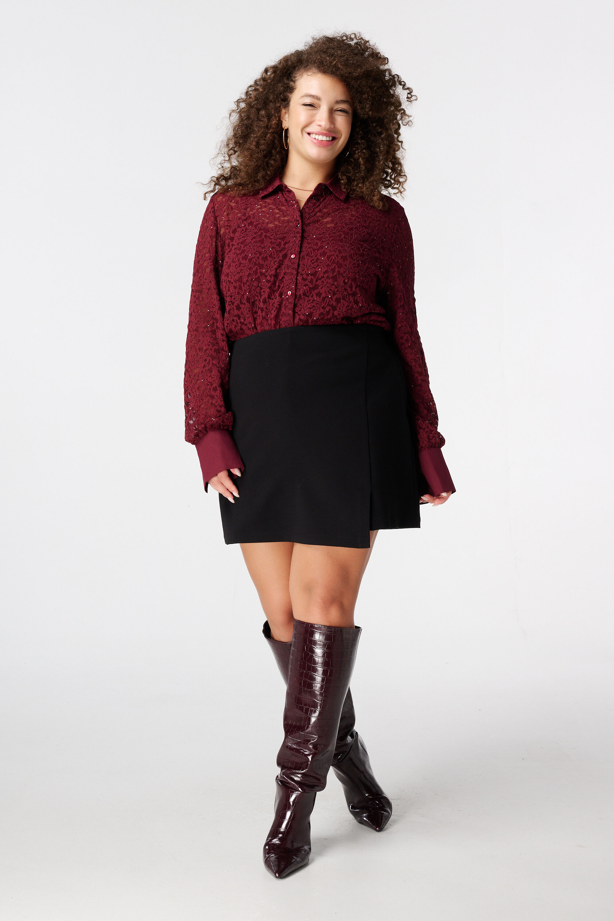 Rock mit Wickeloptik und elastischem Bund image number 0