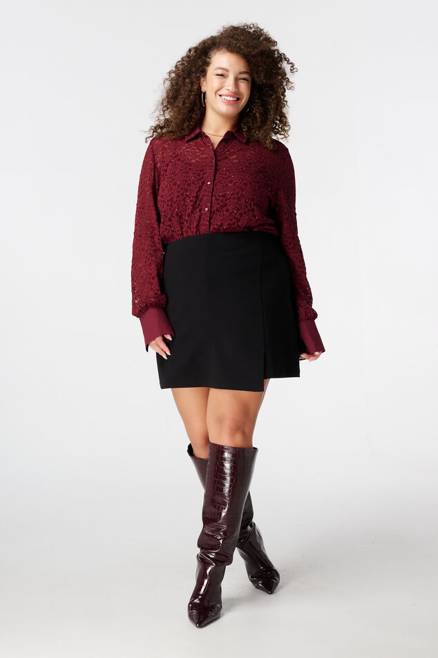 Rock mit Wickeloptik und elastischem Bund image number 0