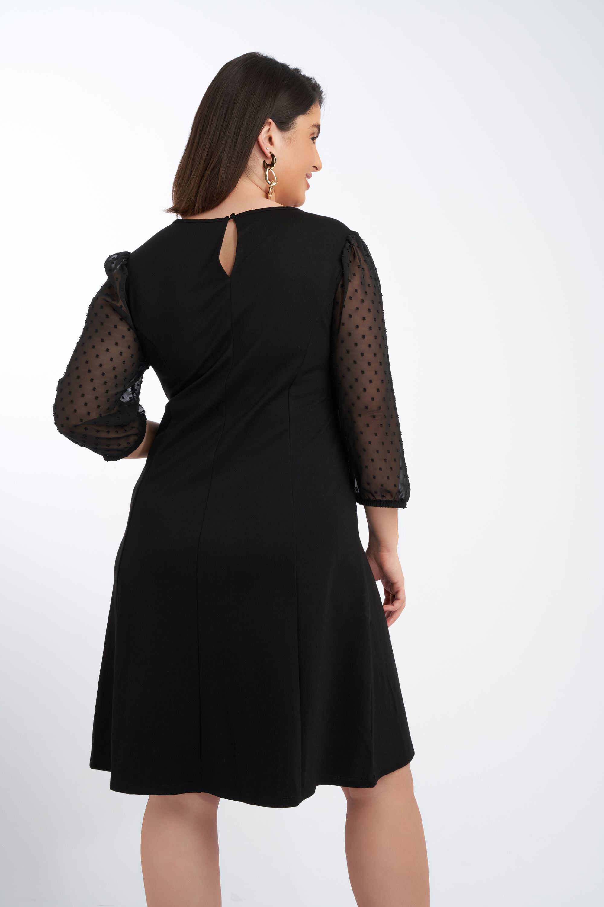 Kleid mit durchsichtigen &Auml;rmeln image number 3