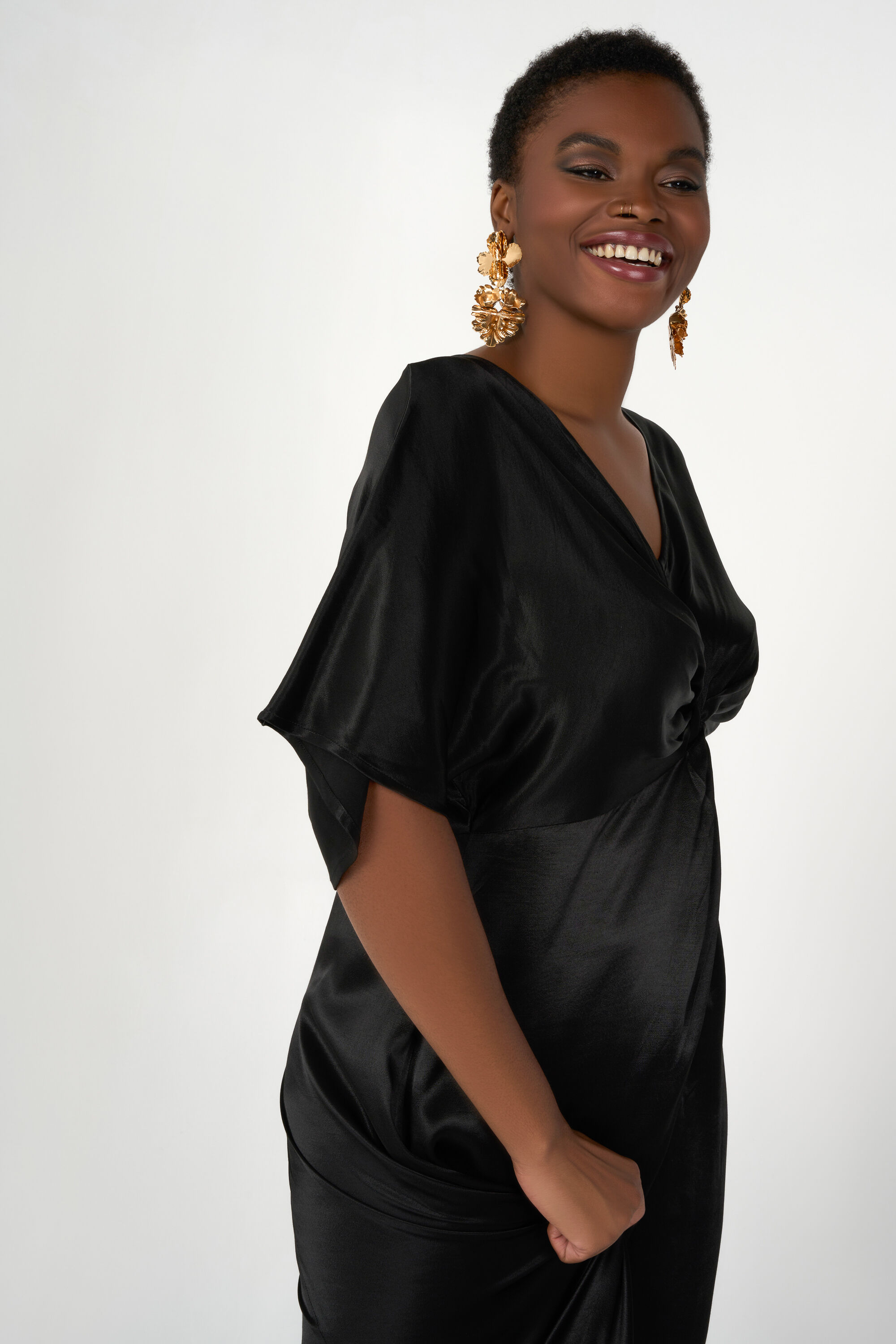 Maxikleid aus Satin  image number 5