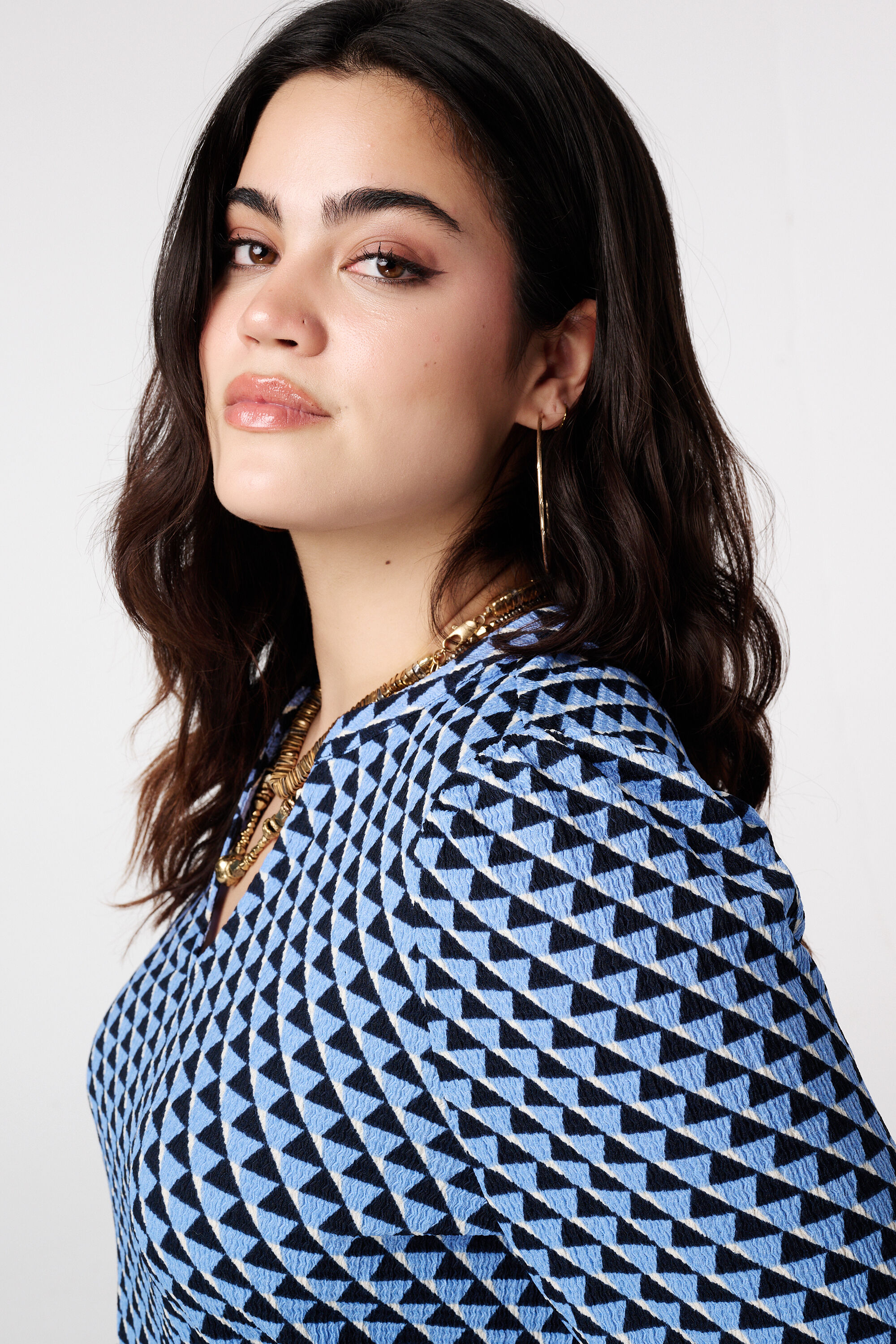 Top mit elegantem Print image number 4