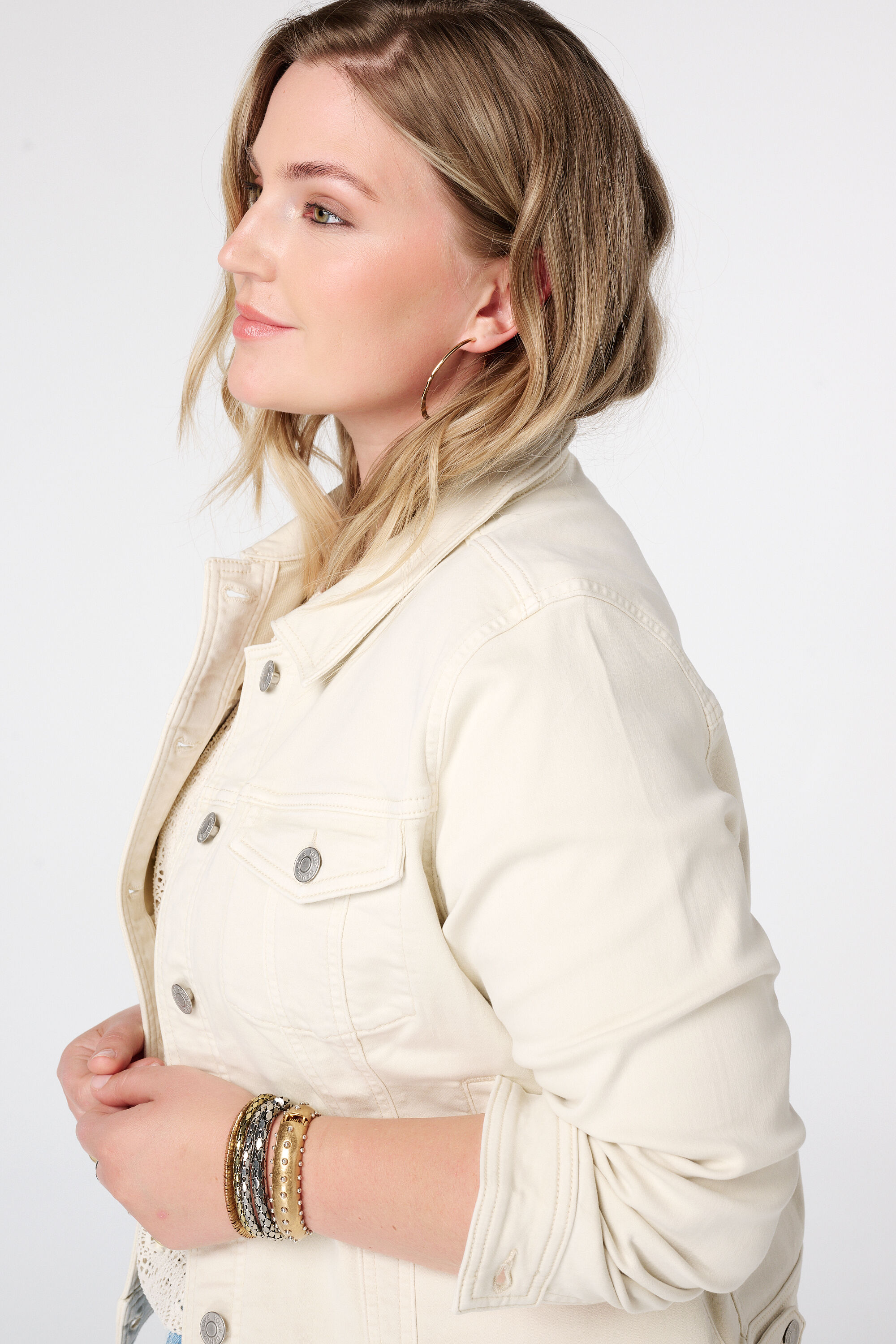 Nietenjacke mit Knopfverschluss image number 4