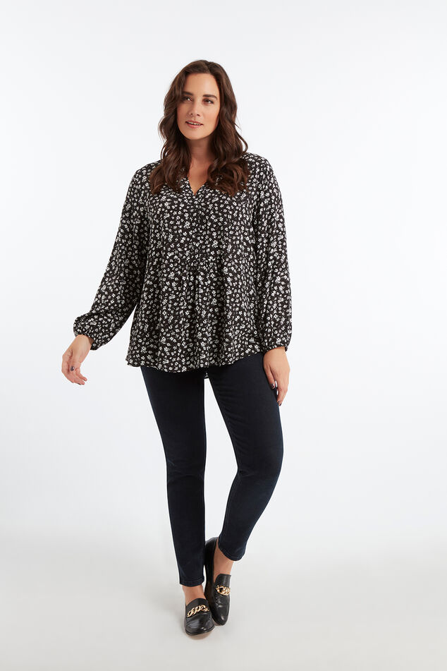 Bluse mit floralem Print image number 0