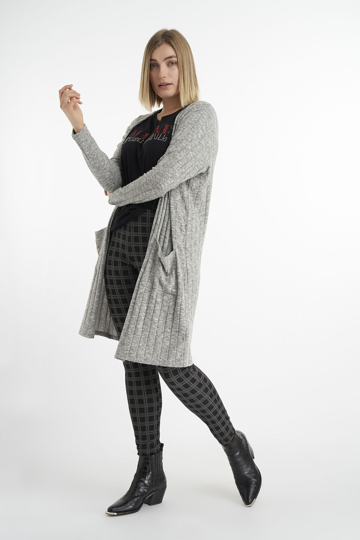 Plaid-Treggings image number 5