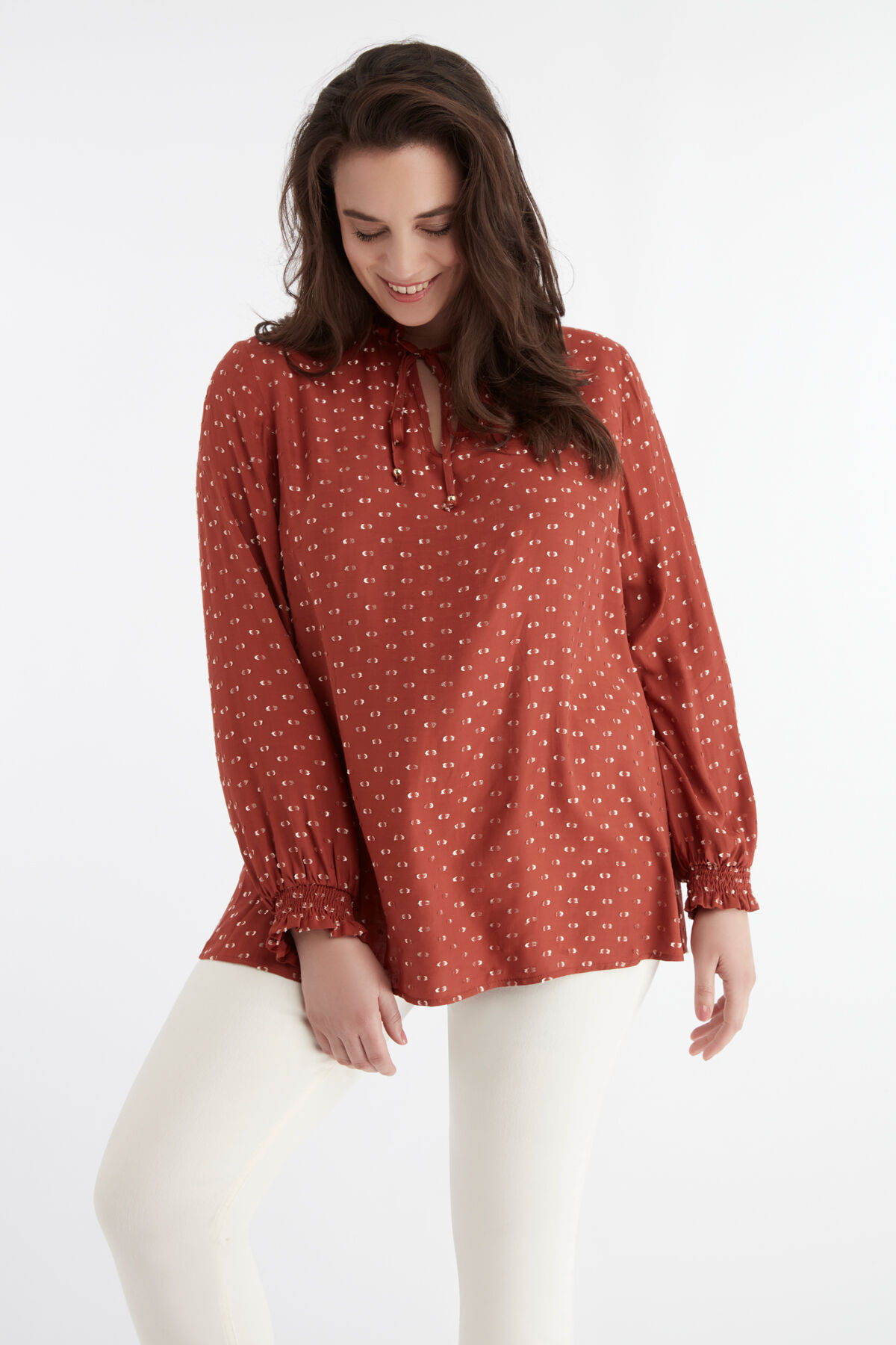 Bluse mit Lurex-Details image number 5