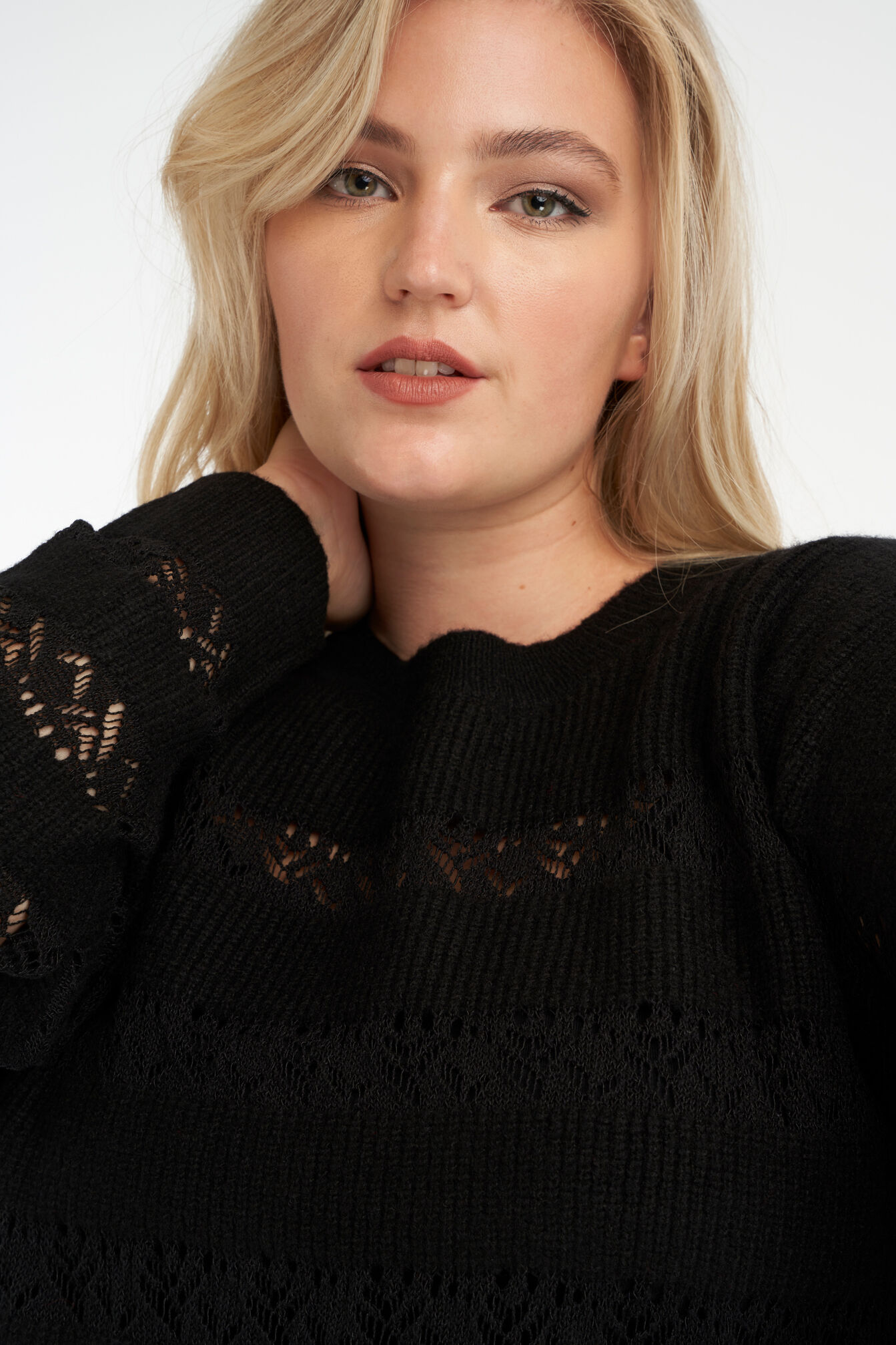 Sweatshirt mit Lochmuster-&Auml;rmeln image number 4