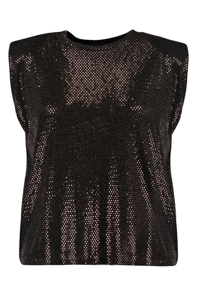 Ärmelloses Top mit Schulterpolstern image number 2