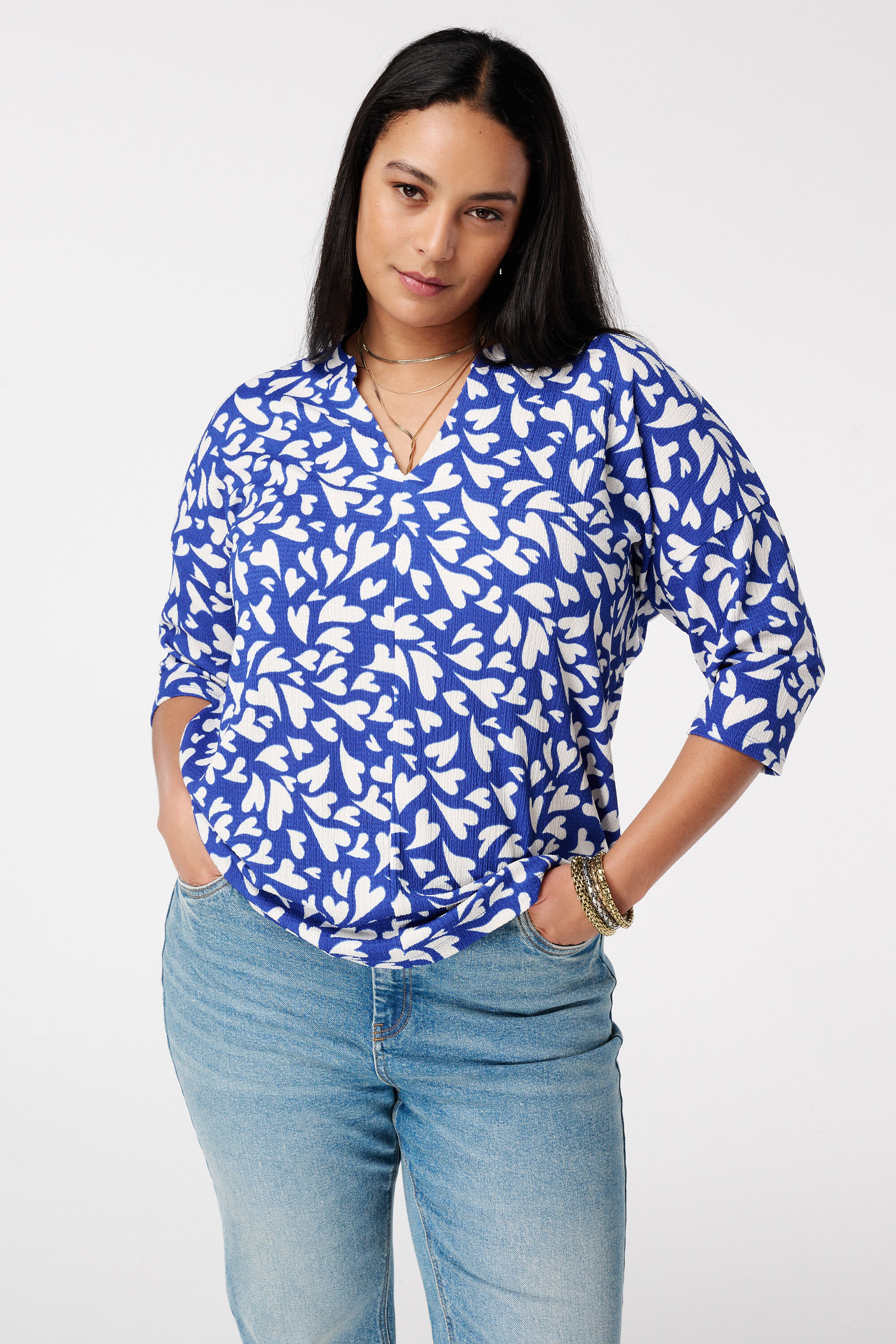 Top mit Dreiviertel&auml;rmeln