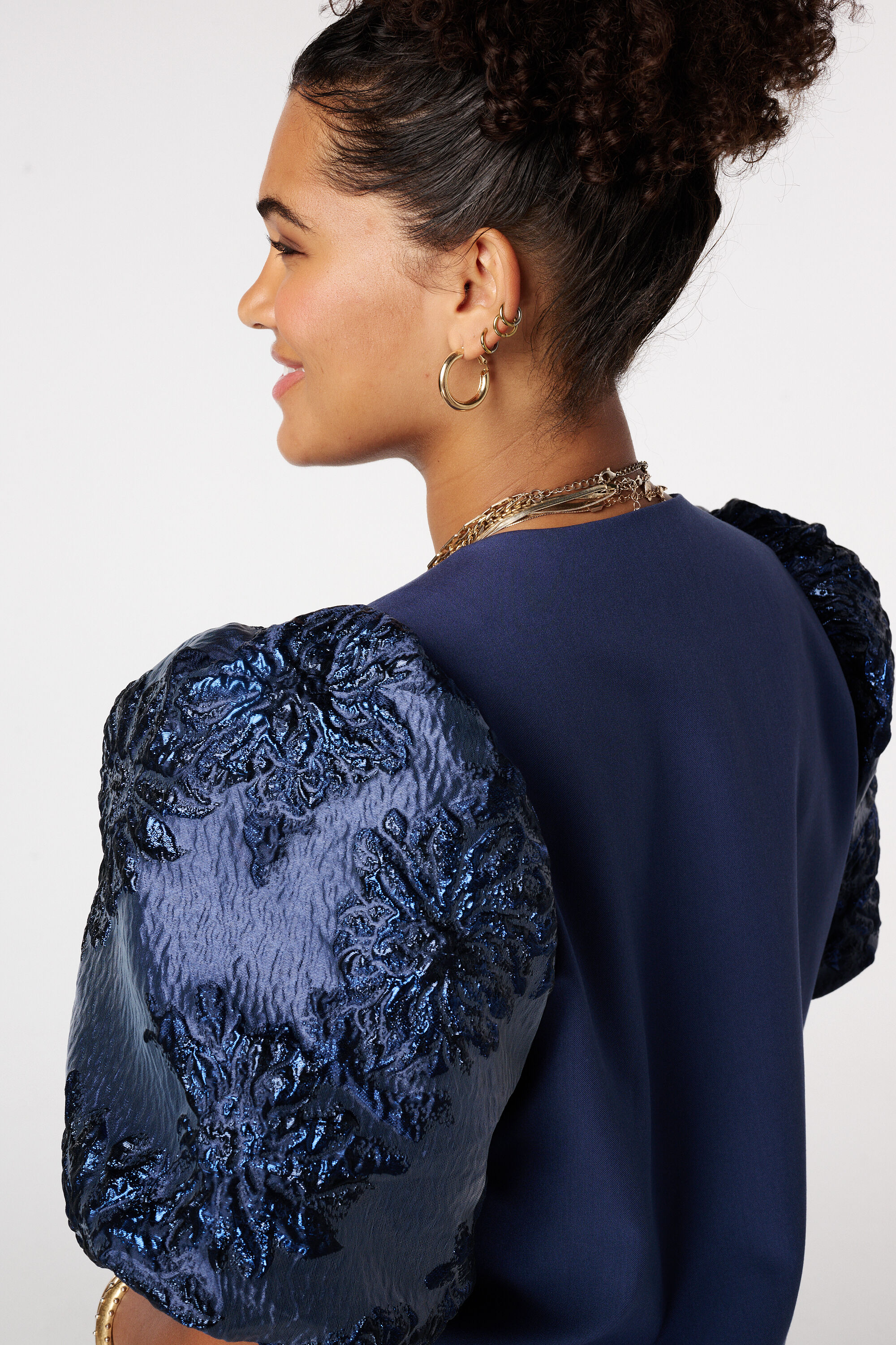 Top mit Jacquard&auml;rmeln image number 4