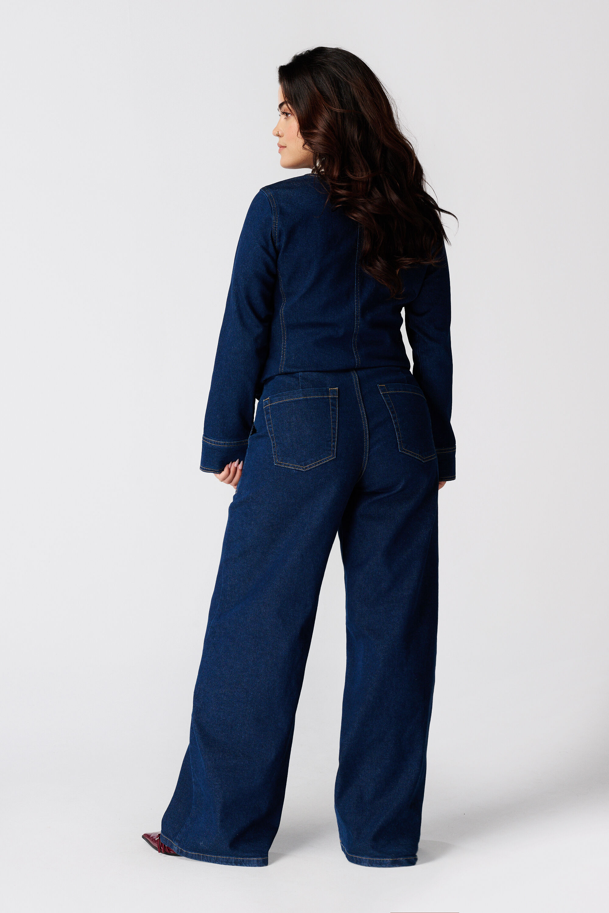 Wide Leg Jeans mit Zierkn&ouml;pfen image number 3
