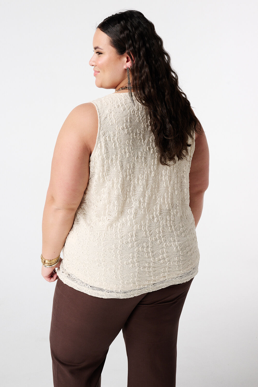 Spitzentop mit Strasssteinen image number 3