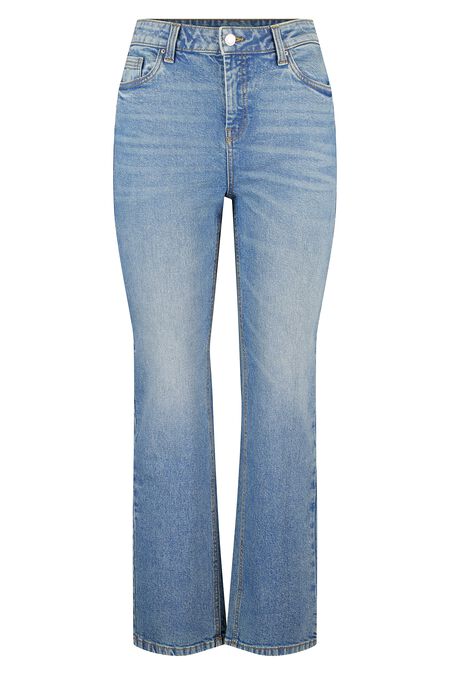 Jeans mit geradem Bein und mittlerer Taille