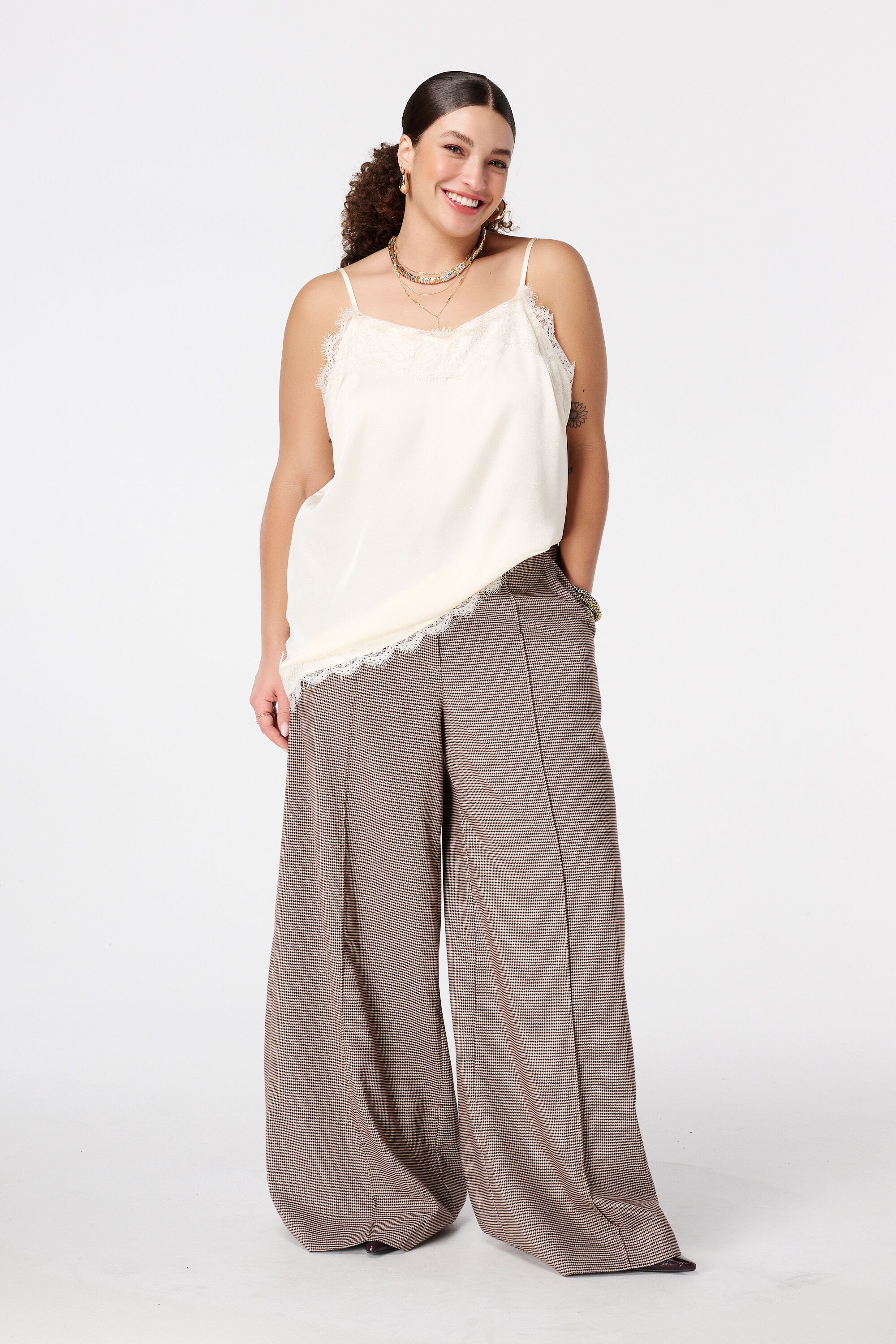 Spaghetti-Bluse mit Spitze image number 5