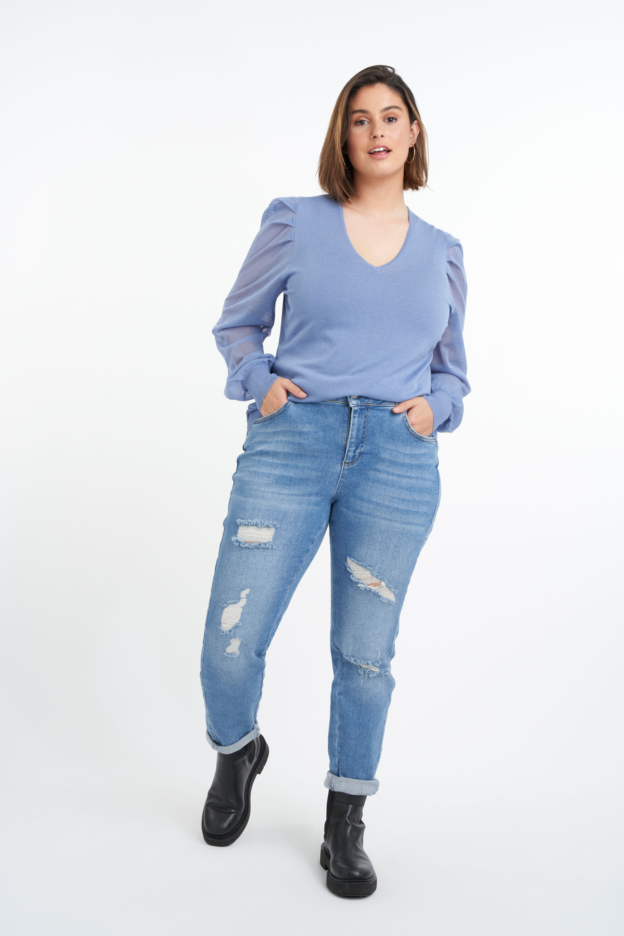 Pullover mit durchsichtigen &Auml;rmeln  image number 5