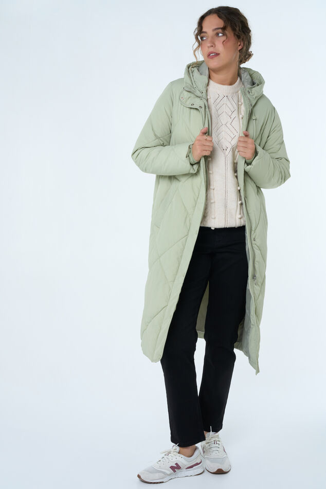 Lange Steppjacke mit Kapuze  image number 6