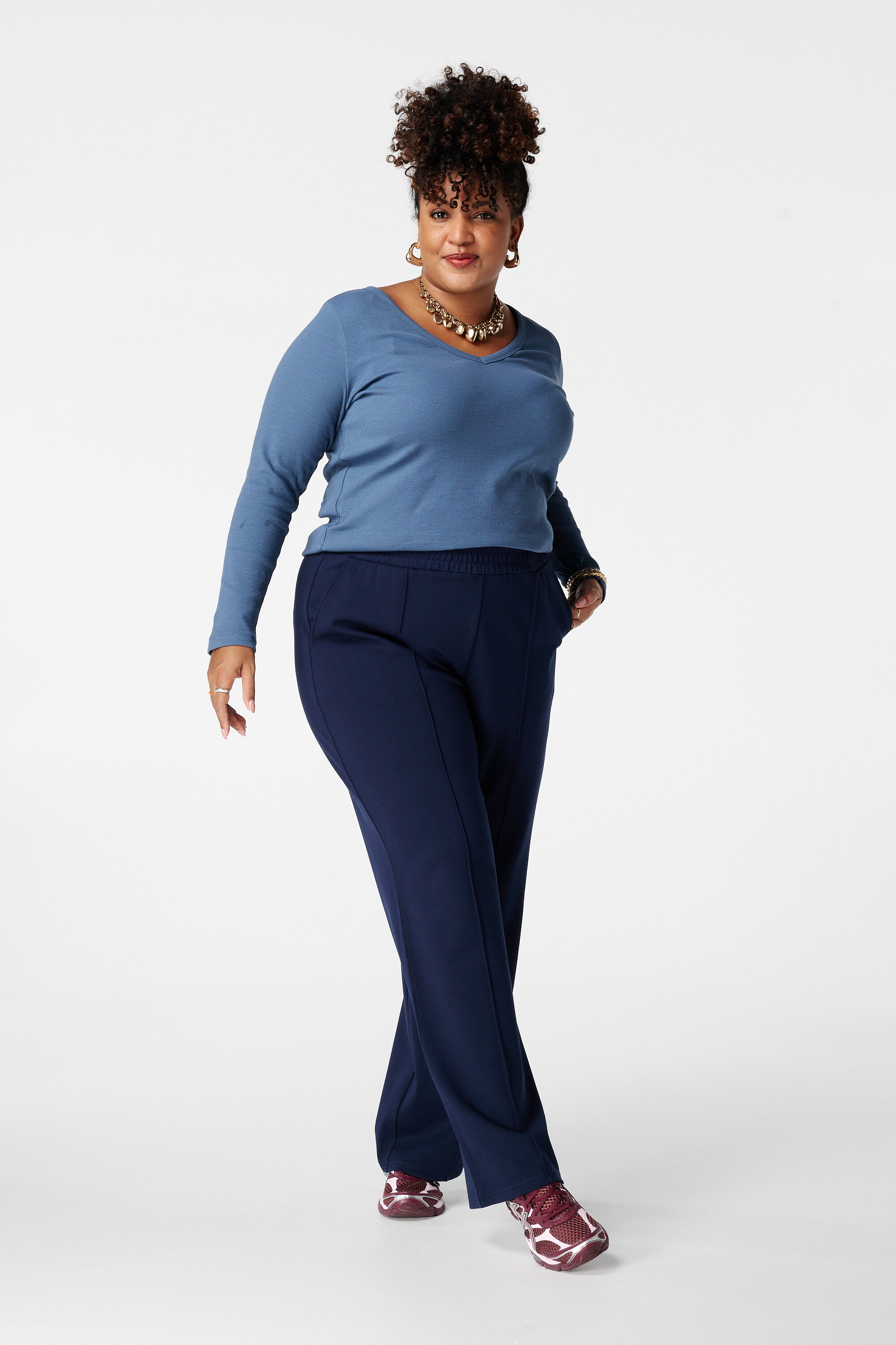 Geripptes Langarmshirt image number 5