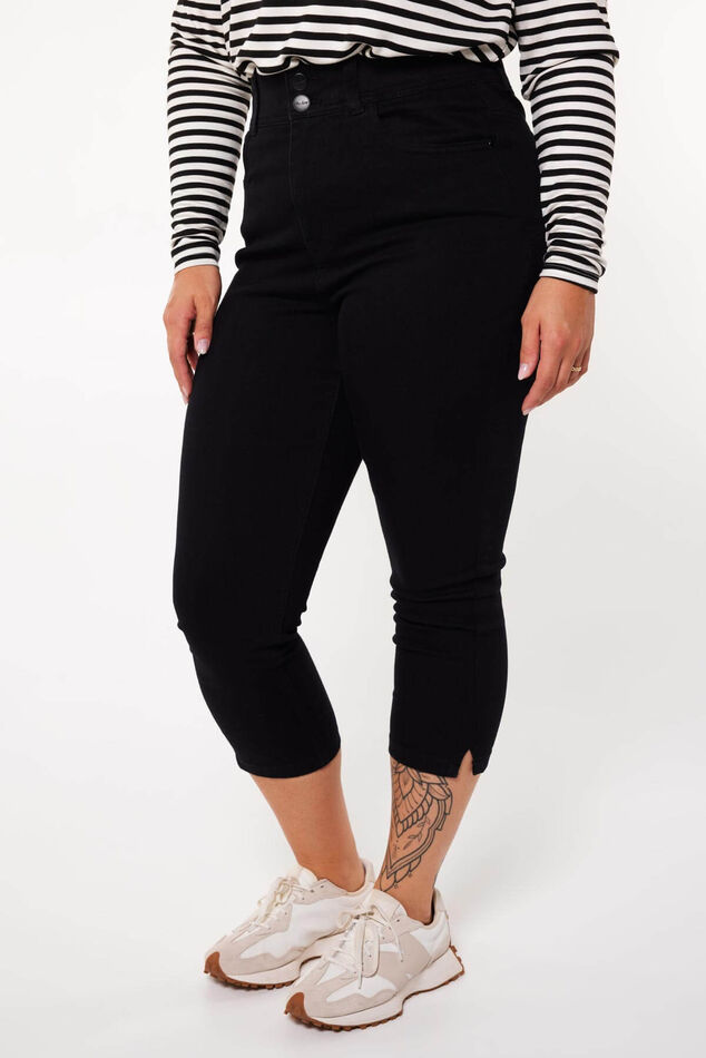 Modellierende Skinny-Leg-Jeans SCULPTS Capri-Länge image number 6