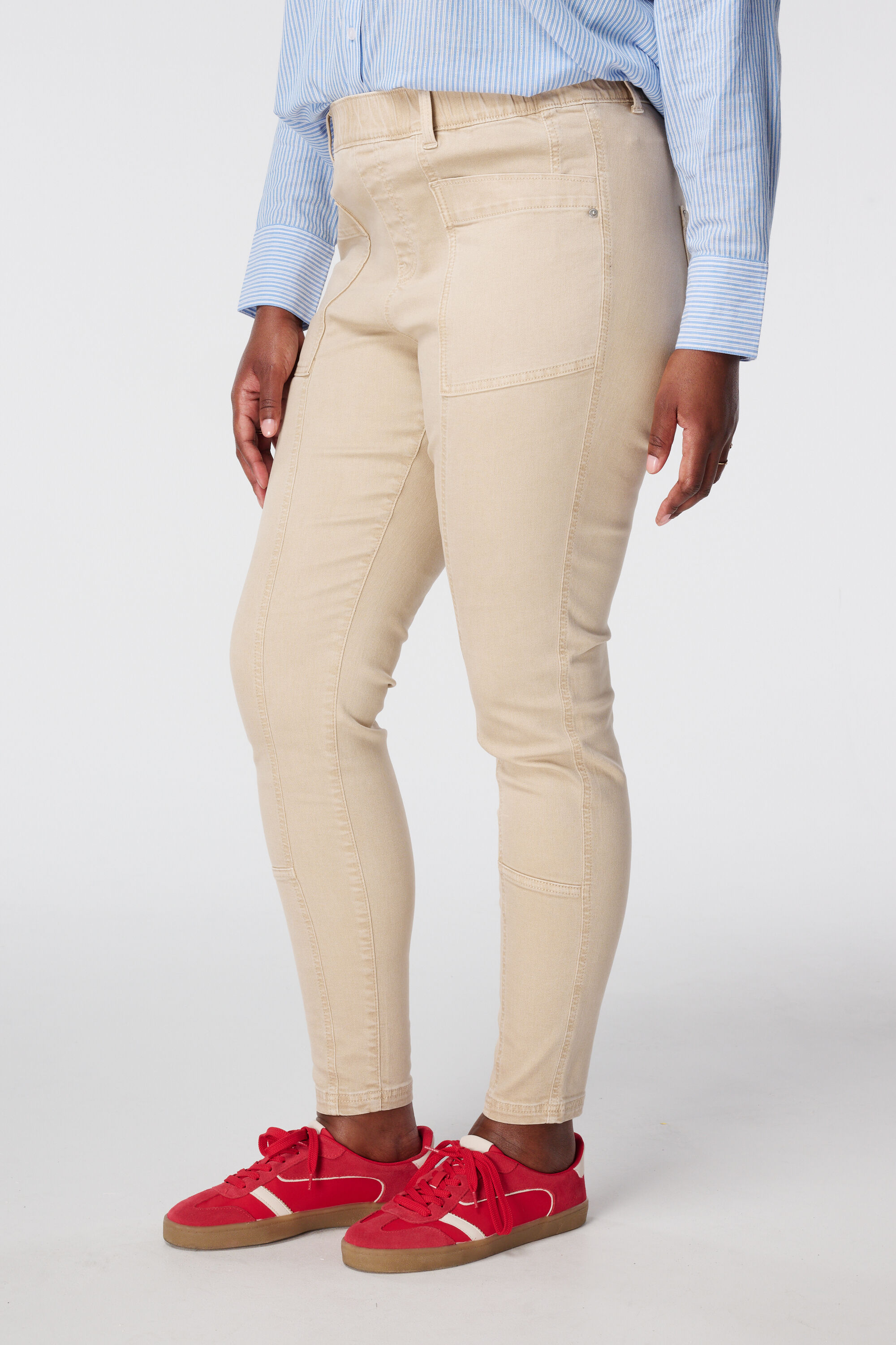 Skinny-Leg-Treggings im Cargo-Look image number 5