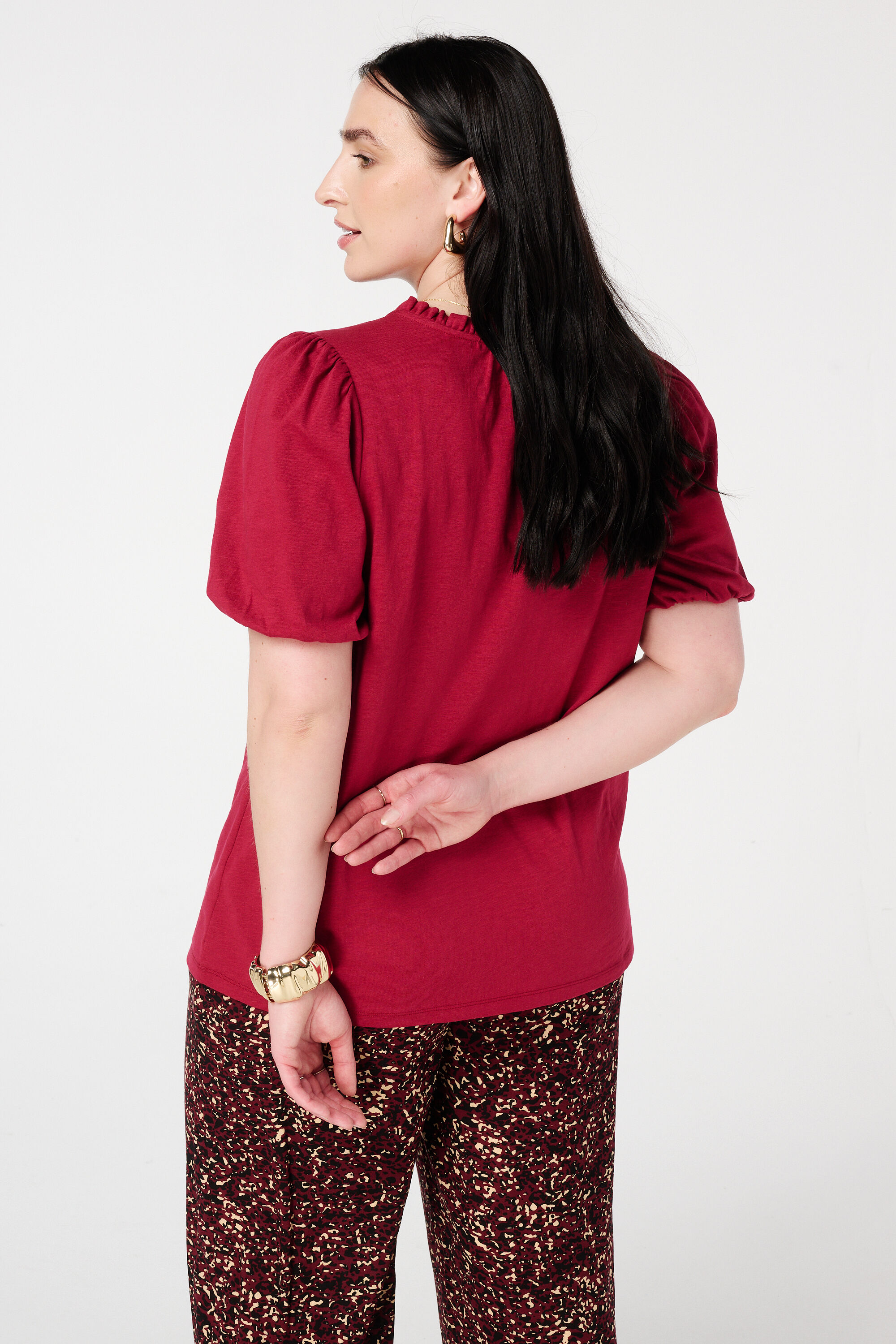 Oberteil mit V-Ausschnitt und R&uuml;schen image number 3